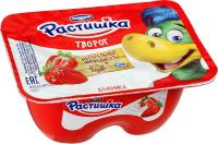 БЗМЖ ТВОРОЖОК РАСТИШКА КЛУБНИКА/БАНАН ПЕЧЕНЬЕ 3,5% 108ГР