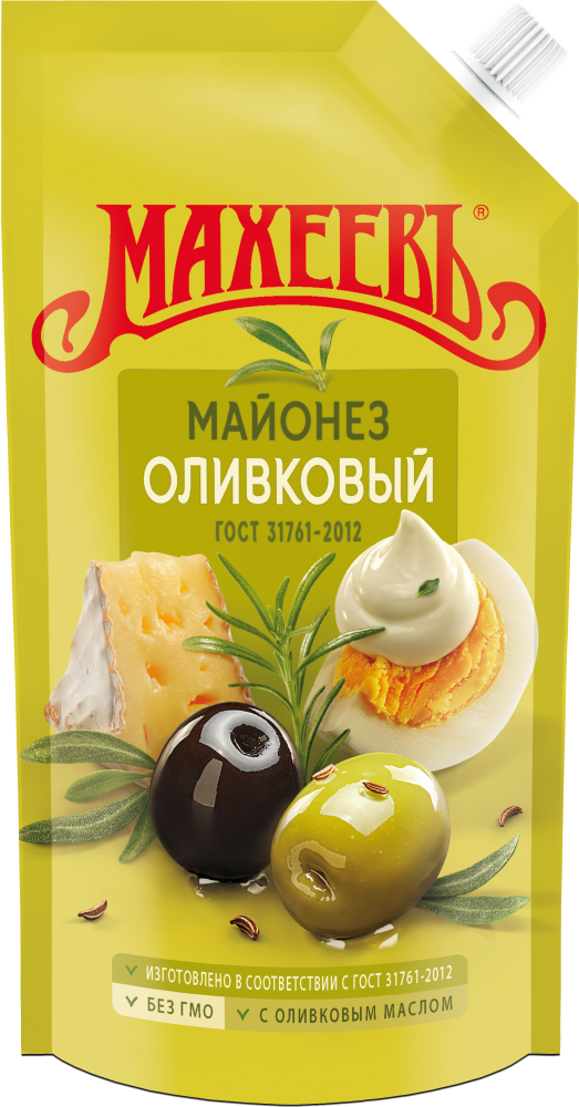 МАЙОНЕЗ МАХЕЕВ ОЛИВКОВЫЙ 67% Д/П 200МЛ
