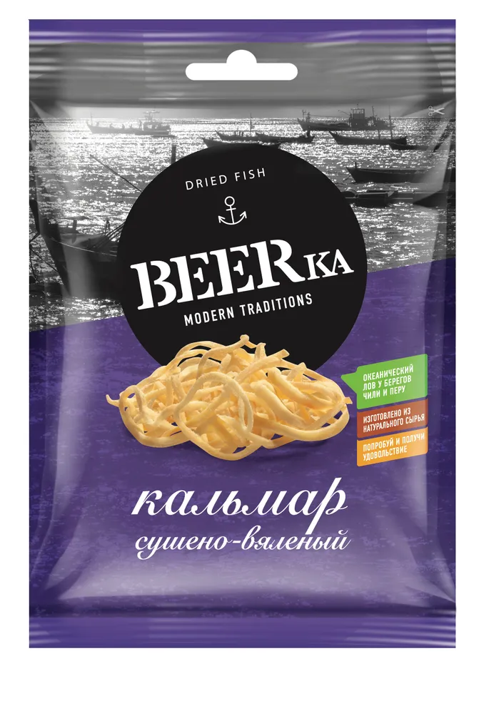 BEERKA ПЕРУАНСКИЙ КАЛЬМАР ФИЛЕ СОЛОМКА 18Г