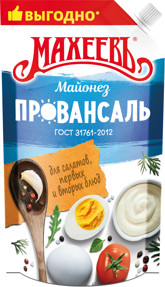 МАЙОНЕЗ МАХЕЕВ ПРОВАНСАЛЬ БЕЛЫЙ 50,5% Д/П 800МЛ