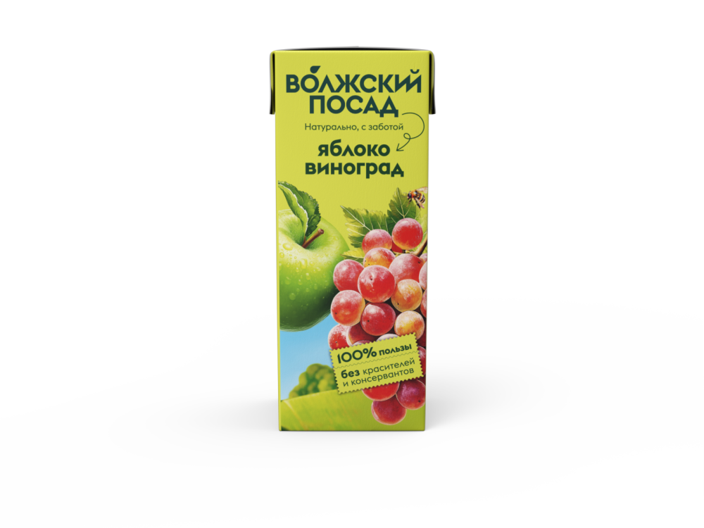 НЕКТАР ВОЛЖСКИЙ ПОСАД 0,2Л ЯБЛОКО/ВИНОГРАД