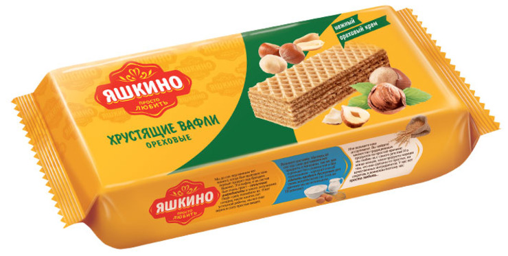 ВАФЛИ ОРЕХОВЫЕ ЯШКИНО 300ГР