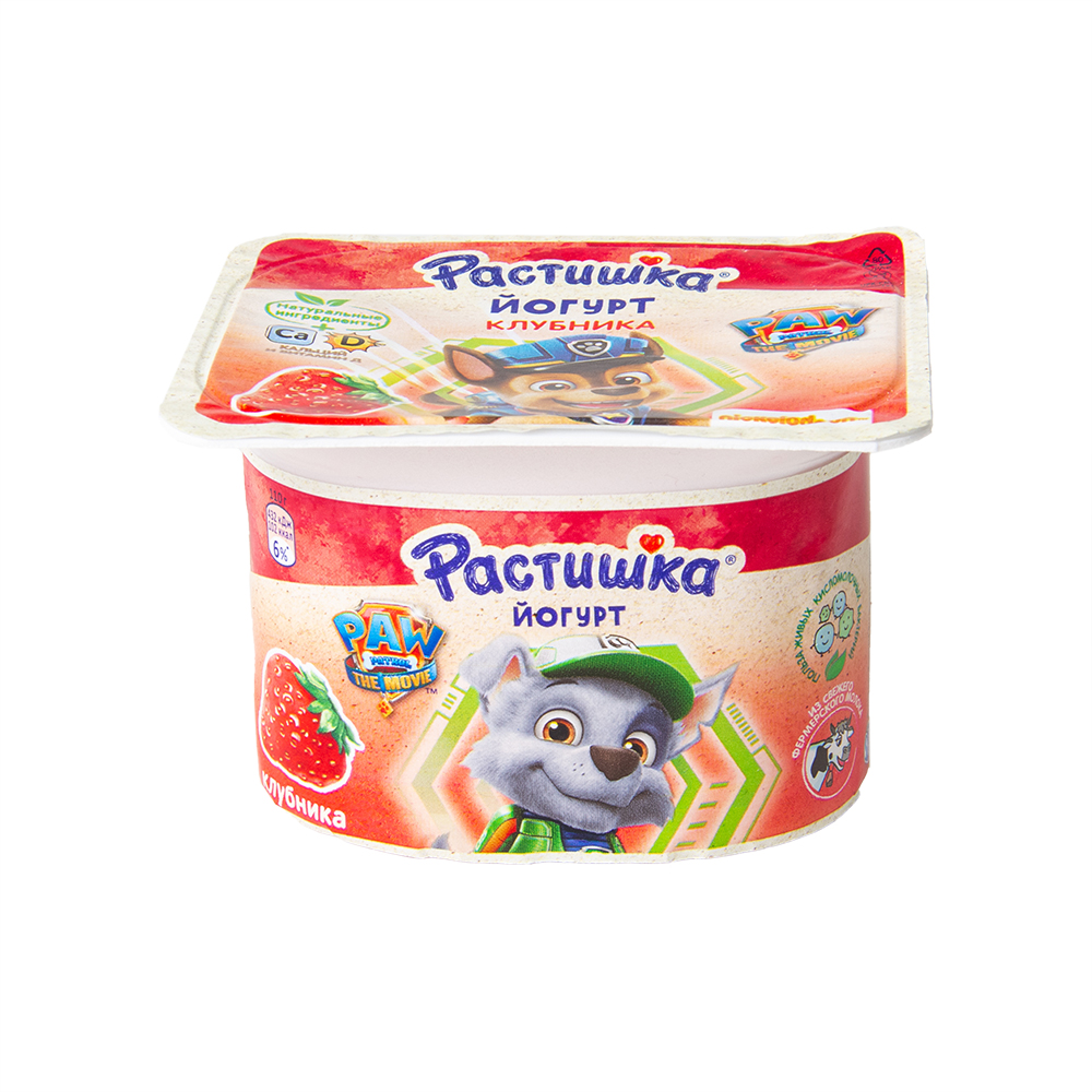 БЗМЖ ЙОГУРТ РАСТИШКА 3% КЛУБНИКА/ДРАЖЕ 115ГР