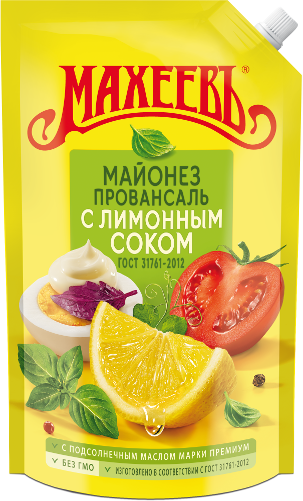 МАЙОНЕЗ МАХЕЕВ С ЛИМОННЫМ СОКОМ 50,5% 800МЛ Д/ПАК