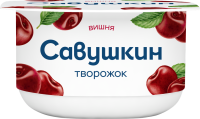 БЗМЖ ТВОРОЖОК САВУШКИН ВИШНЯ 3,5% 120ГР