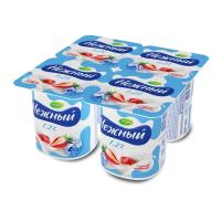 БЗМЖ ЙОГУРТ НЕЖНЫЙ С СОКОМ КЛУБНИКА 1,2% 100ГР