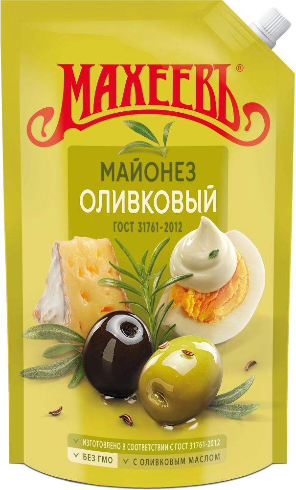 МАЙОНЕЗ МАХЕЕВ ОЛИВКОВЫЙ 50,5% 800ГР ПАК
