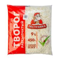 БЗМЖ ТВОРОГ ПЕСТРАВКА 9% 450ГР ПАКЕТ