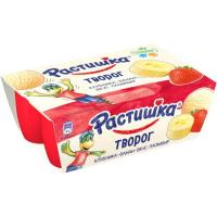 БЗМЖ ТВОРОЖОК РАСТИШКА КЛУБНИКА/БАНАН/ПЛОМБИР 6*45ГР