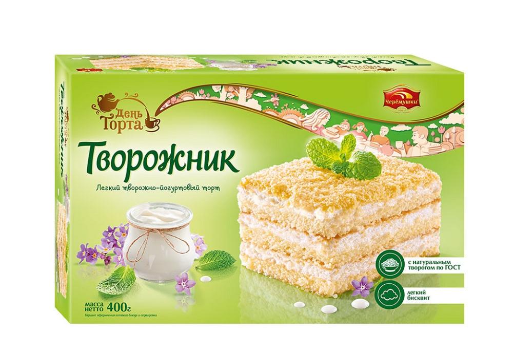 ТОРТ ЧЕРЕМУШКИ ТВОРОЖНО ЙОГУРТОВЫЙ ТВОРОЖНИК 400ГР